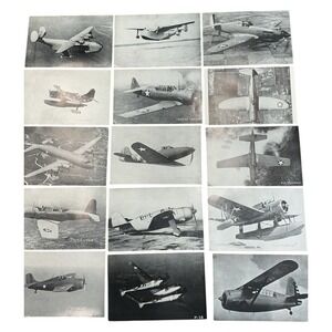 WWII Military Aircraft Photo Lot  Set of 15 Vintage Style‎ Prints